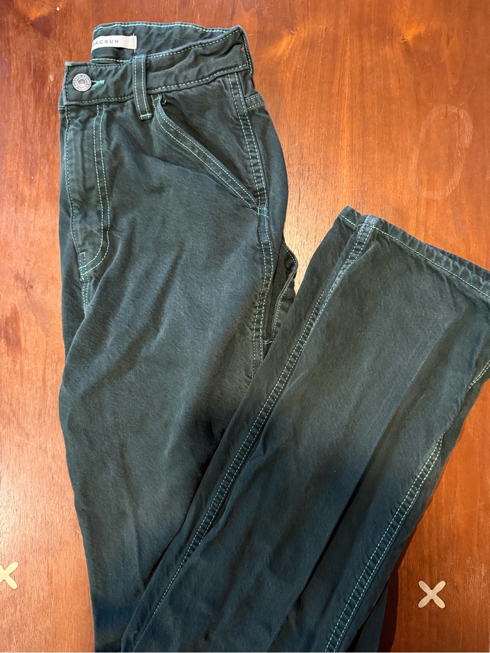 PacSun W26 green carpenter pants
